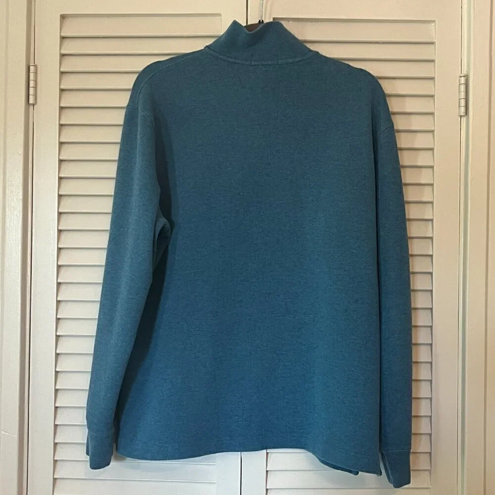 Polo Ralph Lauren blue quarter-zip pullover men cotton large
